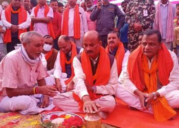 मुख्यमन्त्री राउत द्वारा बिरगंजमा २ वटा मन्दिरको शिलान्यास
