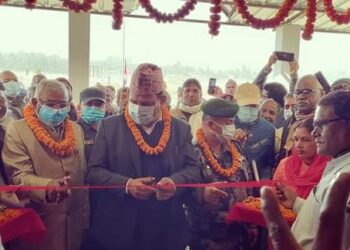 मन्त्री साहद्वारा पतंजली योग आयुर्वेद भवन उदधाटन