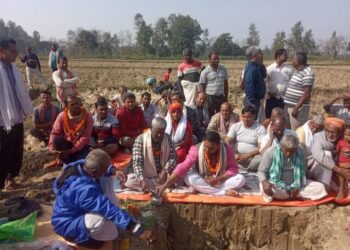 मेयर यादवद्वारा एकैदिन मण्डल सेवा समितिको भवन र महदेव मन्दिरको शिलान्यास