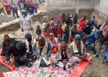 मेयर ब्रहमदेव यादवद्वारा मस्जिदको शिलान्यास