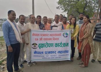 पत्रकार महासंघको ६७औं स्थापना दिवसमा वृक्षारोपन