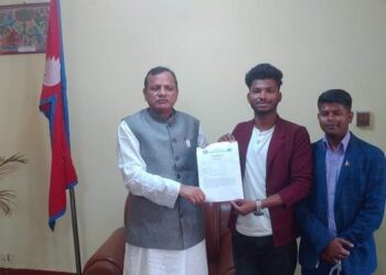 मधेश प्रदेश युवा परिषद स्थापनाको लागि मुख्यमन्त्रीलाई ज्ञापनपत्र