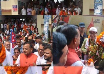मुख्यमन्त्री राउतद्वारा भारतीय पर्यटकको स्वागत