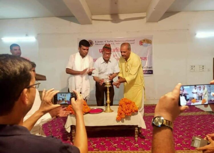 ल्यान्स कलबको प्रथम अभिबेशन मेयर चौधरीद्वारा उदघाटन