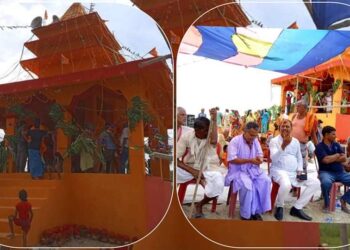 प्रमुख सचेत यादवद्वारा भोला बाबा मन्दिरको उद्घाटन