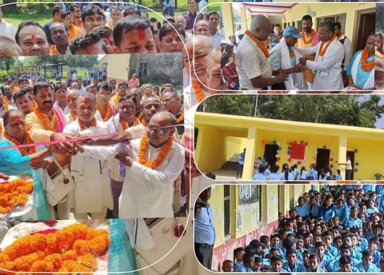 प्रदेश सांसद यादवद्वारा विधालय भवनको समुद्घाटन