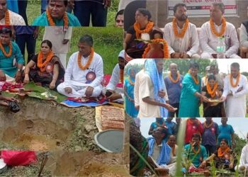 शिक्षा राज्य मन्त्री द्वारा ३६ लाखको लागतमा प्राविधिक विधालयको शिलान्यास