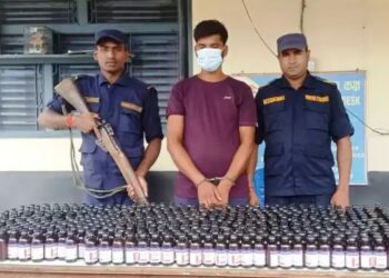 ठोरी नाकाबाट लागु औषध सहित रबिन्द्र साह पक्राउ