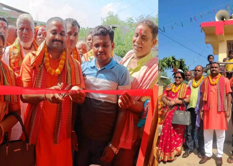 जगरनाथपुर गाउँपालिका अध्यक्ष,यादवद्वारा शिव मंदिरको उदघाटन