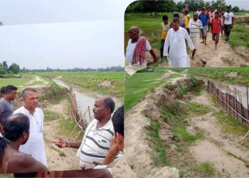 प्रदेश सांसद यादवद्वारा भुष नदिको नीरक्षिण
