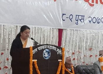 पत्रकारिताको विश्वसनीयतामाथि ख्याल गरौं : राष्ट्रपति भण्डारी