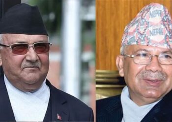 भाग्दै माधव, नजिकिदै ओली