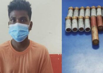१९ राउण्ड गोलीसहित भारतीय नागरिक पक्राउ