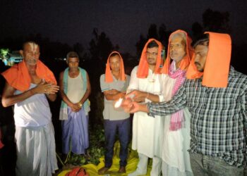 प्रदेश सांसद एवम पुर्व राज्यमन्त्री कुशवाहाद्वरा सहलेस मन्दिरको शिलान्यास