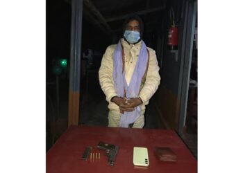 पेस्तोलसहित भारतीय नागरिक पक्राउ