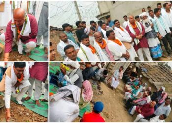 पुर्ब सांसद यादव र प्रदेश सांसद कुशवाहा द्वारा रामगोपालपुरको बसबिट्टिमा उजु खाना निर्माणको शिलान्यास