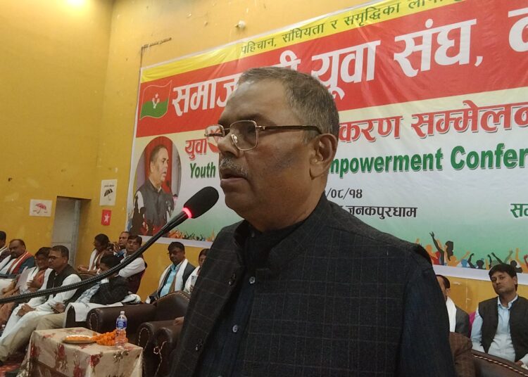 कांग्रेस–कम्युनिष्टको गलत र स्वार्थी शासनका कारण युवामा बेरोजगारी बढेको: अध्यक्ष यादव